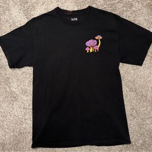 aLab Magic Mushroom Wizard Psychedelic Black TShirt Size Medium